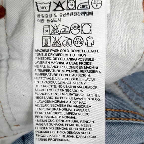 Levis 501 Men's Medium Wash Straight Leg Button Fly Blue Denim Jeans Size 36x29 - Picture 14 of 16